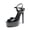 BLACK-PAT, variant on Women’s High Platform Heels 5.75'' Stilettos Open Square Toe Heeled Sandals Ankle Strap Sexy Comfort Dress Shoes Wedding Bridal Pumps