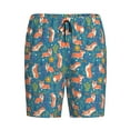 thumbnail image 3 of Picia Corgi with Flowers Pajama Shorts for Men, Men's Pajama Bottoms, Sleepwear,Short Pajama Pants-Small, 3 of 9