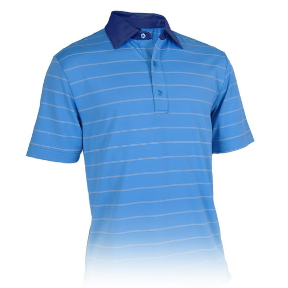 Monterey Club Men's Constant Stripe Texture Golf Polo Shirt #3604