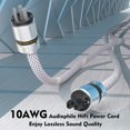 thumbnail image 4 of Cable de alimentación Preffair 12 AWG con trenzado de nailon, 1,5 m, 125 V, 15 A, 4 of 7