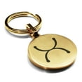 thumbnail image 1 of Stainless Steel Tin Alchemy Symbol Round Medallion Keychain Circle Ring, 1 of 2