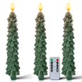 thumbnail image 1 of Lamp Homemory, 3 velas LED verdes para árbol de Navidad, 25 cm, 1 of 7