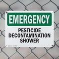 thumbnail image 5 of (2 Pack) Pesticide Decontamination Shower OSHA Emergency Sign 24 Inch X 18 Inch Plastic Sign, Weather Resistant, UV Protected for Workplace, Business, and Construction Site, Made in the, 5 of 8