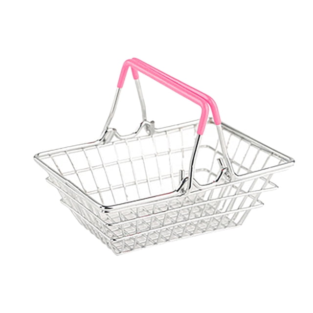 pdqouc Petit Panier de Courses Panier à Frites Mini Chips Panier à Frites en Acier Inoxydable Panier de Friteuse Porte-Frites Support de Poisson Panier de Service pour Frites Panier Rond Argenté