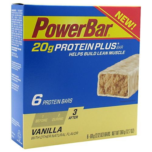 PowerBar Protein Bar, Vanilla, 20g Protein, 6 Ct