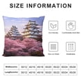 thumbnail image 5 of Chilfamy Pink Flowers Pillow Cushion Covers Short Plush Aesthetic Decorative Home Decor Sofa Couch Bedroom Car Chair 1PC 18x18in, 5 of 5