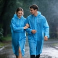 thumbnail image 3 of Poncho de Pluie Jetable Poncho de Pluie Unisexe Réutilisable Imperméable Transparent en PEVA Cape de Pluie Portable Manteau de Pluie Respirant pour Voyage Randonnée Cyclisme et Camping, 3 of 6