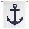 thumbnail image 2 of Nautical Anchor Semi Sheer Curtains Drapes for Living Room,Bedroom,French Doors Window 72 Inches Long,Farmhouse Minimalist White Abstract Art Rod Pocket Chiffon Curtain Drapery Voile Draperies Panel, 2 of 6