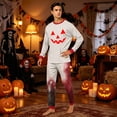 thumbnail image 5 of HTHLVMD Family Matching Pajamas, Halloween Sleep Set, Long Sleeve Loungewear, Halloween Blood Drip Jack-O-Lantern Face Family Matching Pajamas Set, Long Sleeve Crew Neck 2 Piece Loungewear, S, 5 of 5