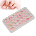 thumbnail image 4 of Girls Glue On Nails, Cartoon Pattern Removable Kids False Nails DIY  For Home For Nail Salon, 4 of 8
