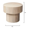 thumbnail image 3 of Jamie Young Notch Mango Wood Round Side Table White Bleach, 3 of 5
