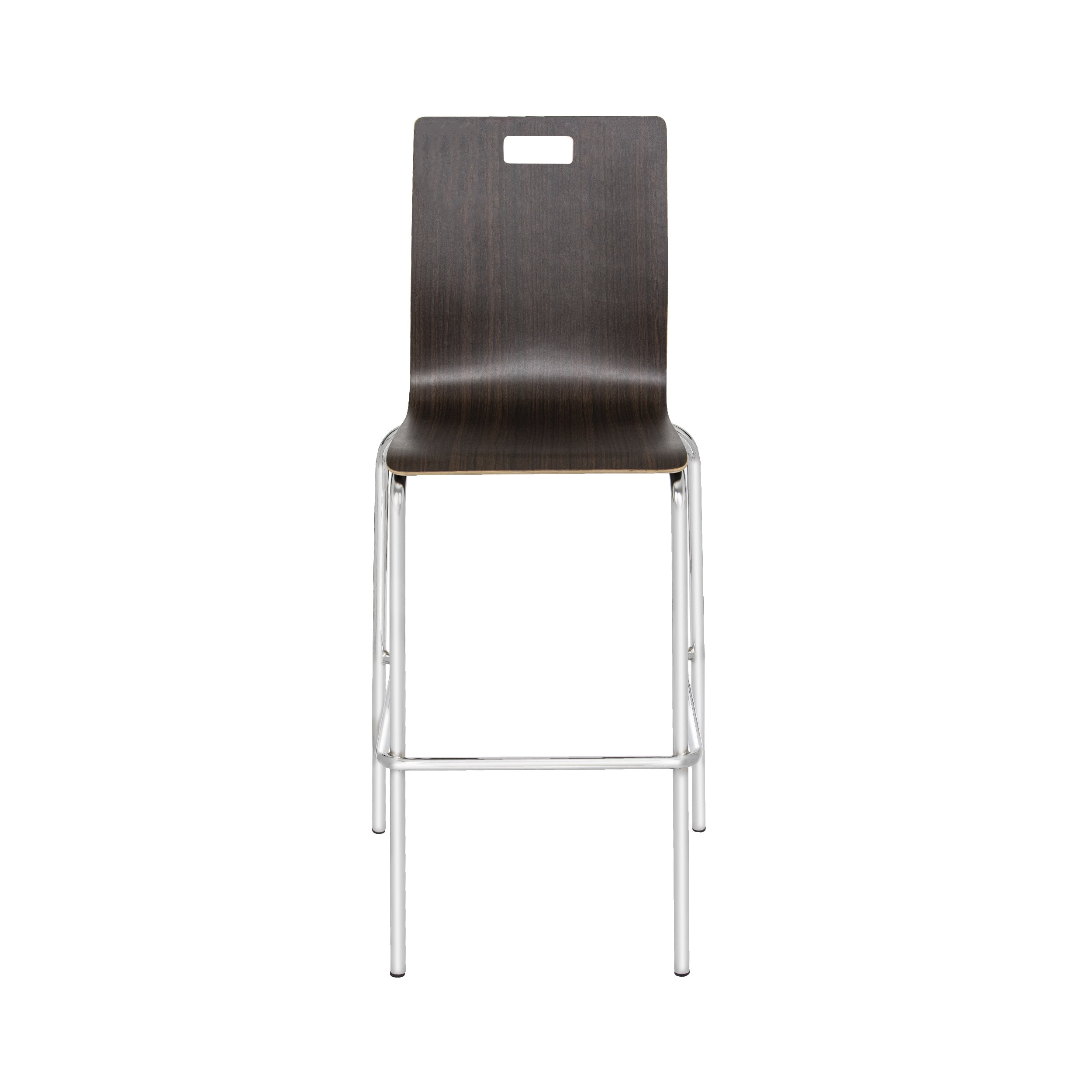 Hampden Furnishings Alexis Stackable Bar Stools, Espresso, Wood Seat, Set of 4