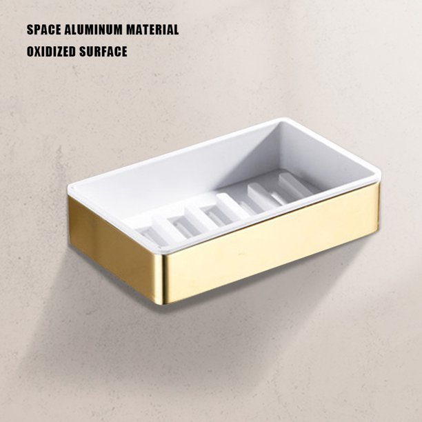 Soporte de jabón con drenaje automático Rejilla de almacenamiento de jabón con drenaje extraíble para azulejos de baño