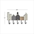 thumbnail image 3 of DecMode Indoor Multi-Colored Wood Farmhouse Wall Hook, 3 of 8