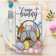 thumbnail image 5 of Hello Easter Pink Kitchen Dish Towels Set of 2, Hunny Bunny Rabbit Eggs Basket Hand Towels Drying Baking Cooking Cloth, Carrot Spring Plaid Farmhouse Home Kitchen Decor 18x26 Inch, 5 of 6