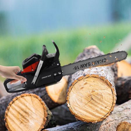 YIYIBYUS 18" Chainsaw 58CC Gas Powered Handheld Chain Saw 4.4 HP for Garden Trees Pruning Wood Cutting Cordless