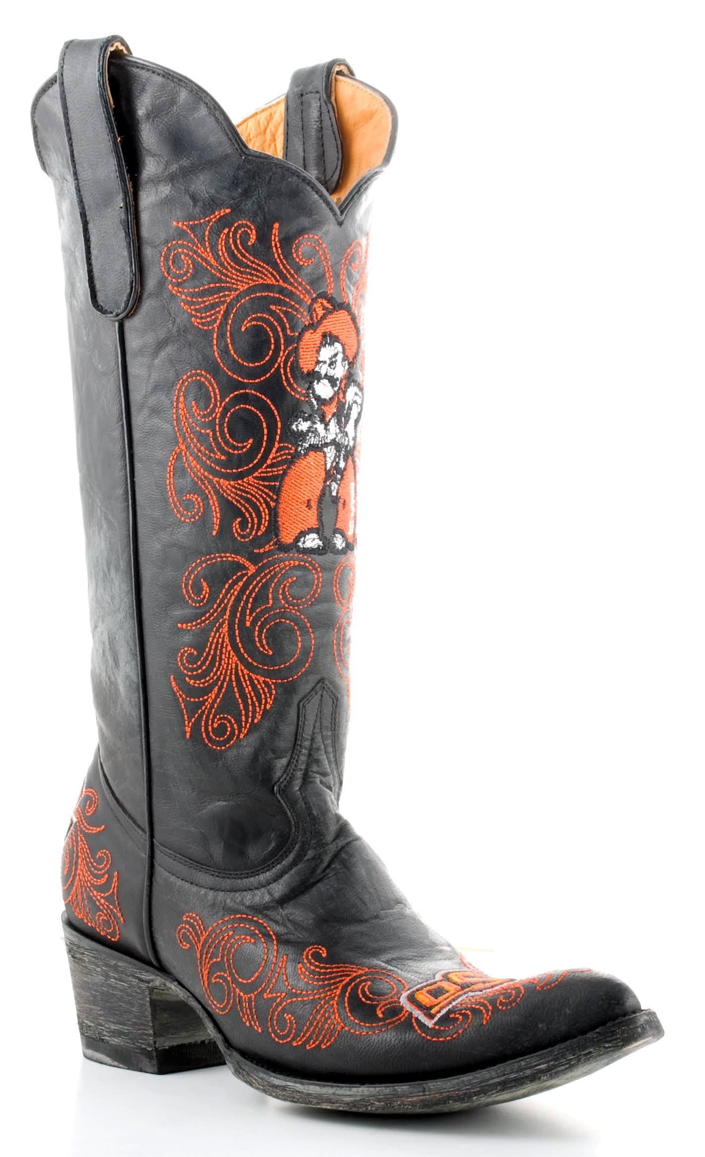 Gameday Womens 13" Leather Oklahoma State Cowboy Boots OSU-L004 by GameDay Boots