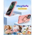thumbnail image 4 of for iPhone 15 Pro Max Case Compatible with MagSafe Ring Stand Ring Holder Chain Drop Protection Durable Cover for Men Women Girls Cute Hotpink Magnetic Phone Cases for Apple iPhone 15 Pro Max, 4 of 12