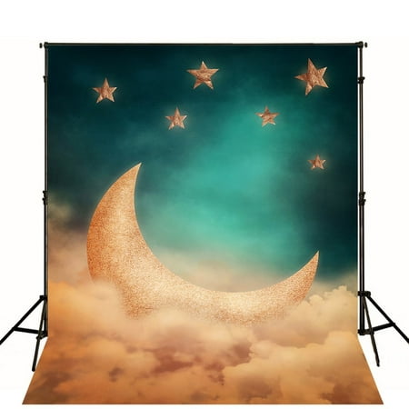 Image of MOHome 5x7ft Night Moon Photography Backdrops Photography For Backdrop Baby Photo Backgrounds For Photo Studio