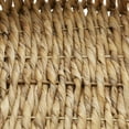 thumbnail image 6 of DecMode Wicker, Natural Brown and Beige Seagrass Dried Plant Coastal Serene Table-Top Tray, Set of 2 18", 20"W, featuring Rattan Weave Design and Metal Ring Handle Accents, 6 of 10