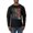 Black, variant on Colorful Cat Portrait | Cat Lover Owner | Dean Russo Art Animal Lover Mens Long Sleeve Shirt, Maroon, 3XL