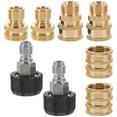 thumbnail image 1 of 8 Pcs Pressure Washer Hose Quick Connect Fittings Hose Quick Connect Fittings Hose Adapter, 1 of 8