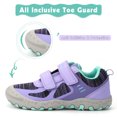 thumbnail image 4 of Mishansha Kids Sneakers Boys Girls Hiking Shoes Lightweight Velcro Tennis Shoes Toddler Running Walking Gym Purple 3 little_kid, 4 of 7