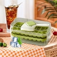 thumbnail image 4 of Double Layer Ice Maker with Storage Bin - One Click Ice Release Portable Ice Tray, Free Ice Container for Home & Parties, Green, JKODE, 4 of 7