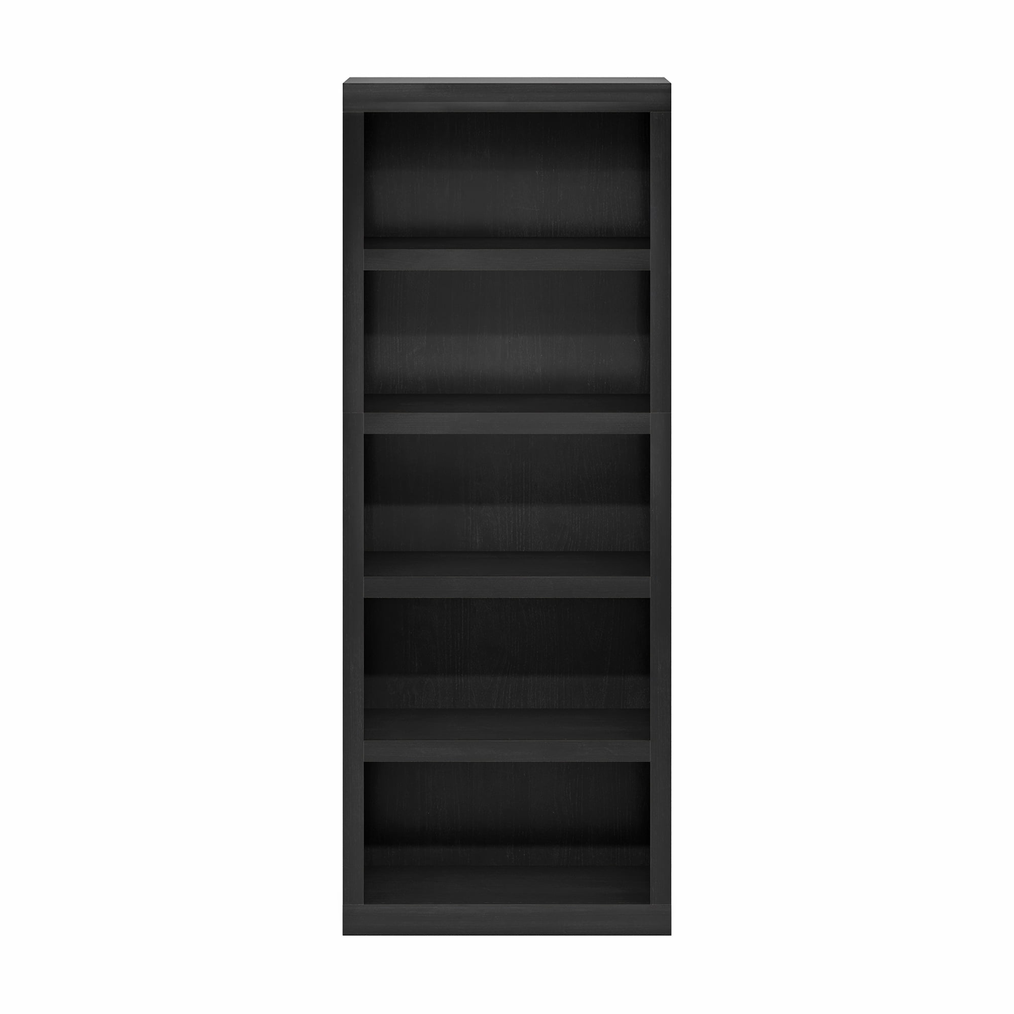Furinno Rail 5-Tier Open Shelf Bookcase, Blackwood
