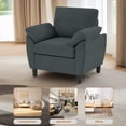 thumbnail image 3 of Soscana Accent Chair with Storage Side Pockets for Living Room Bedroom Apartment Office Studio, Single Chair Armchair,Dark Gray, 3 of 8
