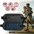 thumbnail image 2 of RFID Blocking Waterproof Sport Travel Phone Money Belt Bag Fanny Packs Men Women Hidden Wallet Passport Holder Bag Big Capacity (black), 2 of 7