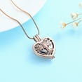thumbnail image 5 of Cremation Jewelry Heart Urn Necklaces for Ashes for Women Flower Memorial Mini Keepsake Ashes Hollow Pendant, 5 of 5