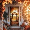thumbnail image 6 of Fall Door Cover Thanksgiving Door Cover 35X78Inch Autumn Maple Leaves Pumpkin Door Banner for Front Door Farmhouse Harvest Festival Photo Background Decorations for Thanksgiving Holiday Party, 6 of 7