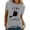 Grey, variant on LUOGENLI Female T-shirts for Womens Womens Spring Summer Cats Printed Short Sleeve O Neck T Shirt Top Womens Funny T-shirts Graphic Tees Summer Clothes Grey XXL