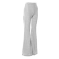 thumbnail image 5 of XFLWAM Women's Velvet Pants Bell Bottom Flare Pants High Waisted Warm Long Pants, 5 of 9