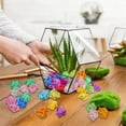 thumbnail image 6 of Topboutique Acrylic Ice Rocks Fake Crushed Ice 600 Pcs Assorted Colors Crystals Gems Crushed Cubes Diamonds Plastic Gems Stones for Vase Filler Table Wedding Home Decor(1.4*0.95cm), 6 of 8