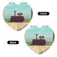 thumbnail image 2 of Kdxio Elehpant And A Giraffe Looking At The Sea Pocket Mirror, 1X/2X Travel Makeup Mirror 2-Sided Folding Small Mirror Portable Double-Sided Magnifying Cosmetic Mirror for Gift-Heart Shape, 2 of 9