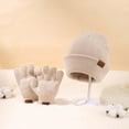thumbnail image 2 of OYXSER Baby Winter Hat Sherpa Warm Fleece Pilot Hat Toddler Kids Infant Caps for Baby Boys Girls with Warm Gloves, 2 of 8