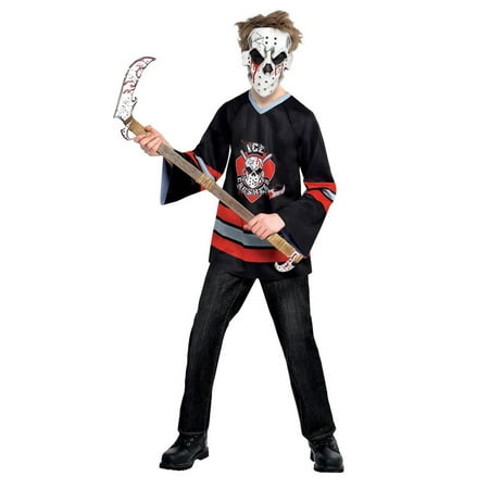 Halloween Child Bloody Face Off Hockey Player (Face Off Best Costumes)