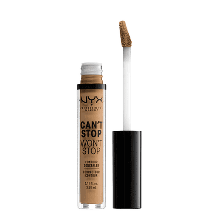 NYX Professional Makeup Can't Stop Won't Stop Full Coverage Concealer, 24Hr Matte Finish, Golden, 0.11 fl oz