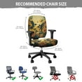 thumbnail image 5 of ZUXONGSY Hummingbird Sunflower Office Chair Cover 2 Piece Mid Back Chair Covers with Elastic Edge Computer Chair Seat Cushion Cover Machine Washable Home Accessories, 5 of 7