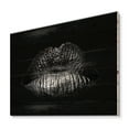 thumbnail image 2 of Designart 'Sexy Golden Metallized Woman Lips I' Modern Print on Natural Pine Wood, 2 of 5