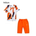 thumbnail image 4 of Sonducket Ropa de verano para niños, camisas para adolescentes, trajes para niños, pantalones exquisitos transpirables de larga duración, conjuntos de ropa Naranja 140cm, 4 of 6