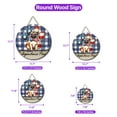 thumbnail image 5 of Patriotic Pug 4th of July Independence Paws Round Wood Sign Dog Lover Gifts Hanging Wall Home Decor - 02010, 5 of 5