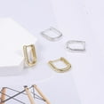 thumbnail image 6 of Alexcraft 14K Gold Plated Hoop Earrings for Women 925 Sterling Silver Post U Shaped Dainty Cubic Zirconia CZ Huggie Hoop Earrings Hypoallergenic, 6 of 6