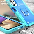 thumbnail image 5 of SaniMore for Samsung Galaxy A72 5G Case with Hidden Bracket Rugged Heavy Duty Protective [Hard PC Back + Silicone Bumper] Shokcproof Anti-drop Tri-layer Hybird Shell for Galaxy A72 5G, Mint/Blue, 5 of 7