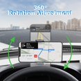 thumbnail image 3 of Car Phone Holder, Multifunction Car Dashboard Rearview Mirror Mount with 360° Adjustable Spring Clamp, 3 of 6