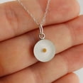 thumbnail image 4 of Sterling Silver Mustard Seed Pendant Necklace - Clear, Round, 4 of 4