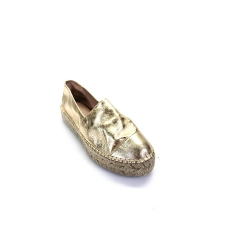 

Pre-owned|LK Bennett Womens Platform Espadrille Gold Size 9