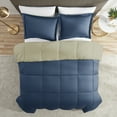 thumbnail image 4 of Nestl 3-Piece Soft Down Alternative Reversible King Comforter Set, King/Cal King, Navy & Sage, 4 of 9